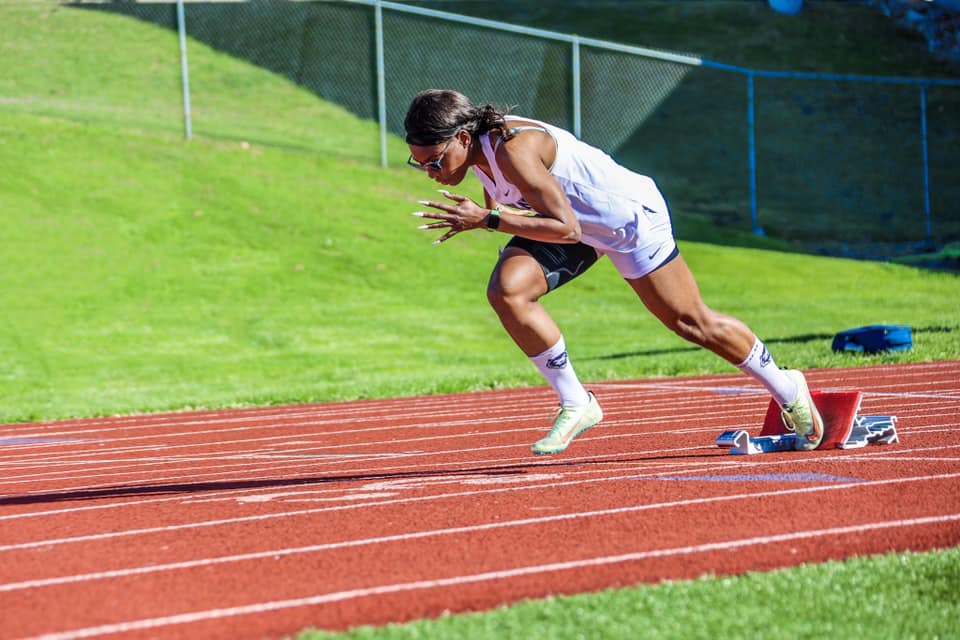Lincoln University female track runner