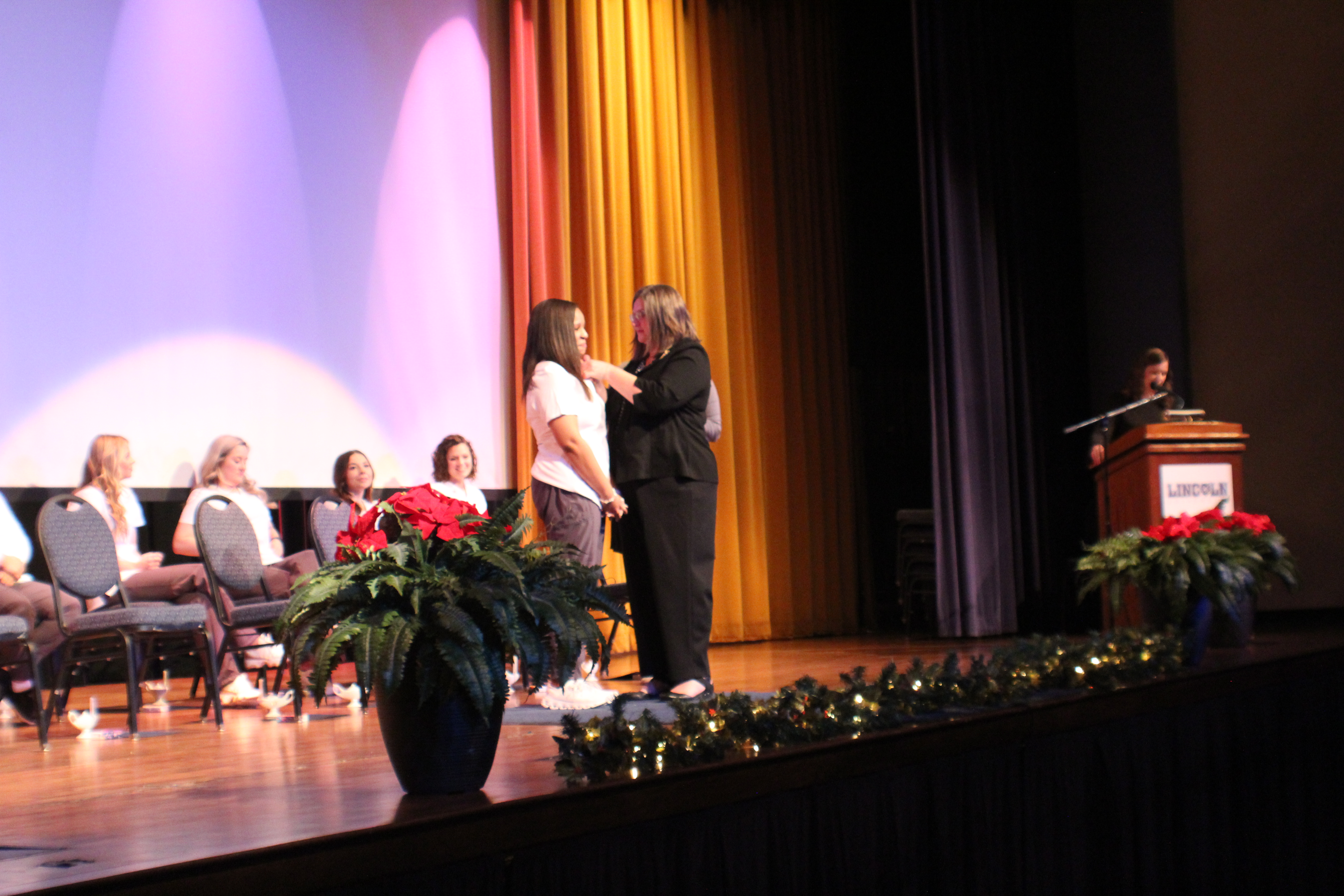 Lincoln University nursing school graduate receives her pin