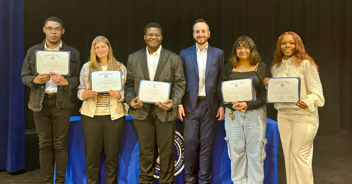 LU students recognized during the induction into the Omega Pi chapter of Sigma Tau Delta! These Lincoln University students exemplify academic excellence and dedication to English language and literature.