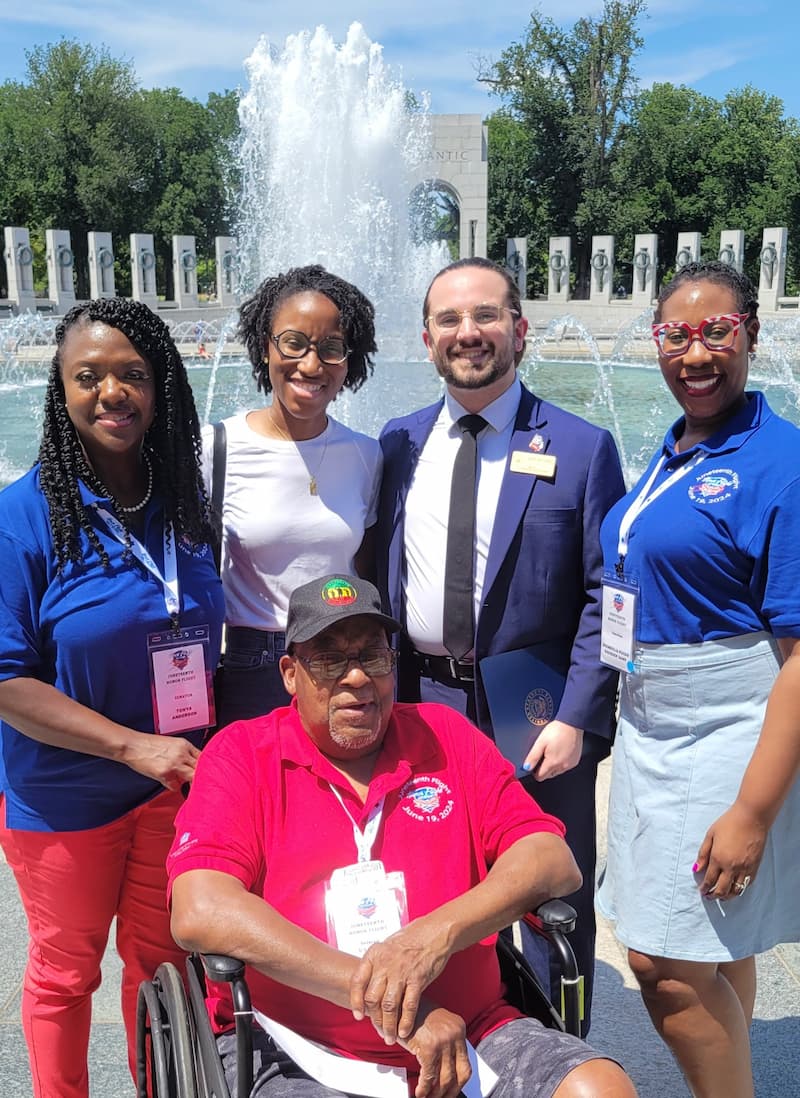 Robert Sams Jr. in Washington D.C. during the inaugural Juneteenth Honor Flight.
