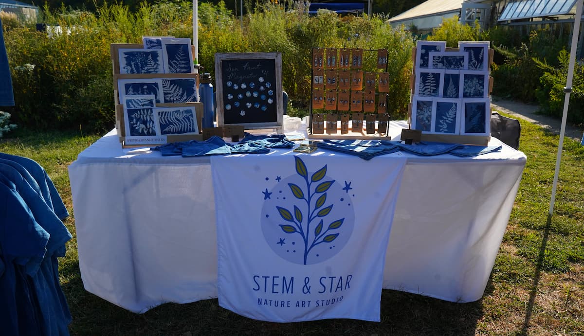 Fern-inspired prints and artwork were displayed and for sale at the Stem & Star Nature Art Studio booth. 