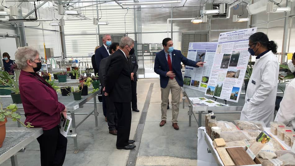 USDA Secretary Tom Vilsack visits the greenhouse
