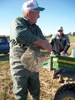 Farmer working outside