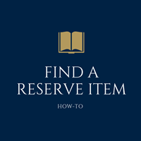 How To Find A Reserve Item