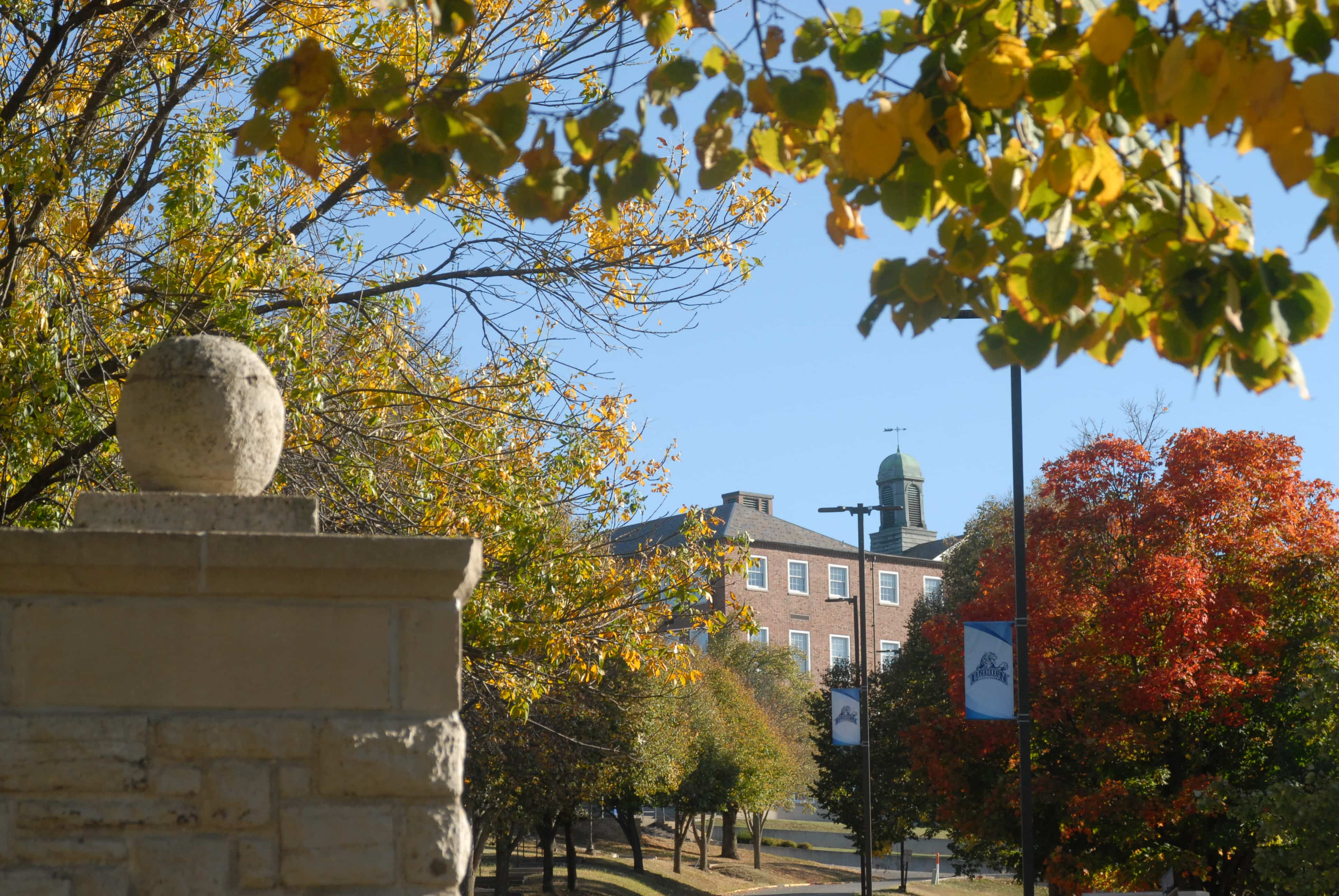 fall campus entrance