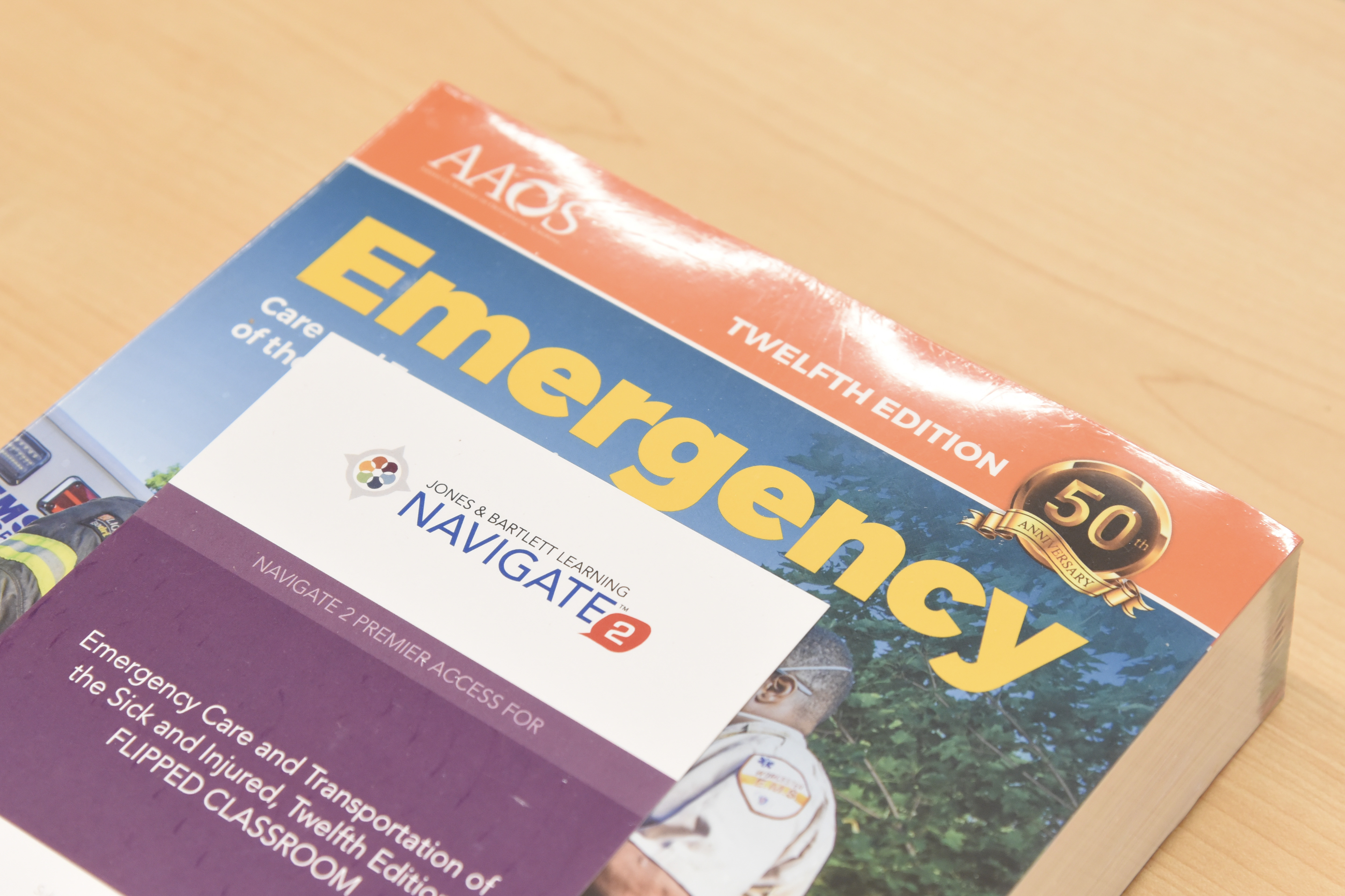 Image of the EMT book used at Lincoln University