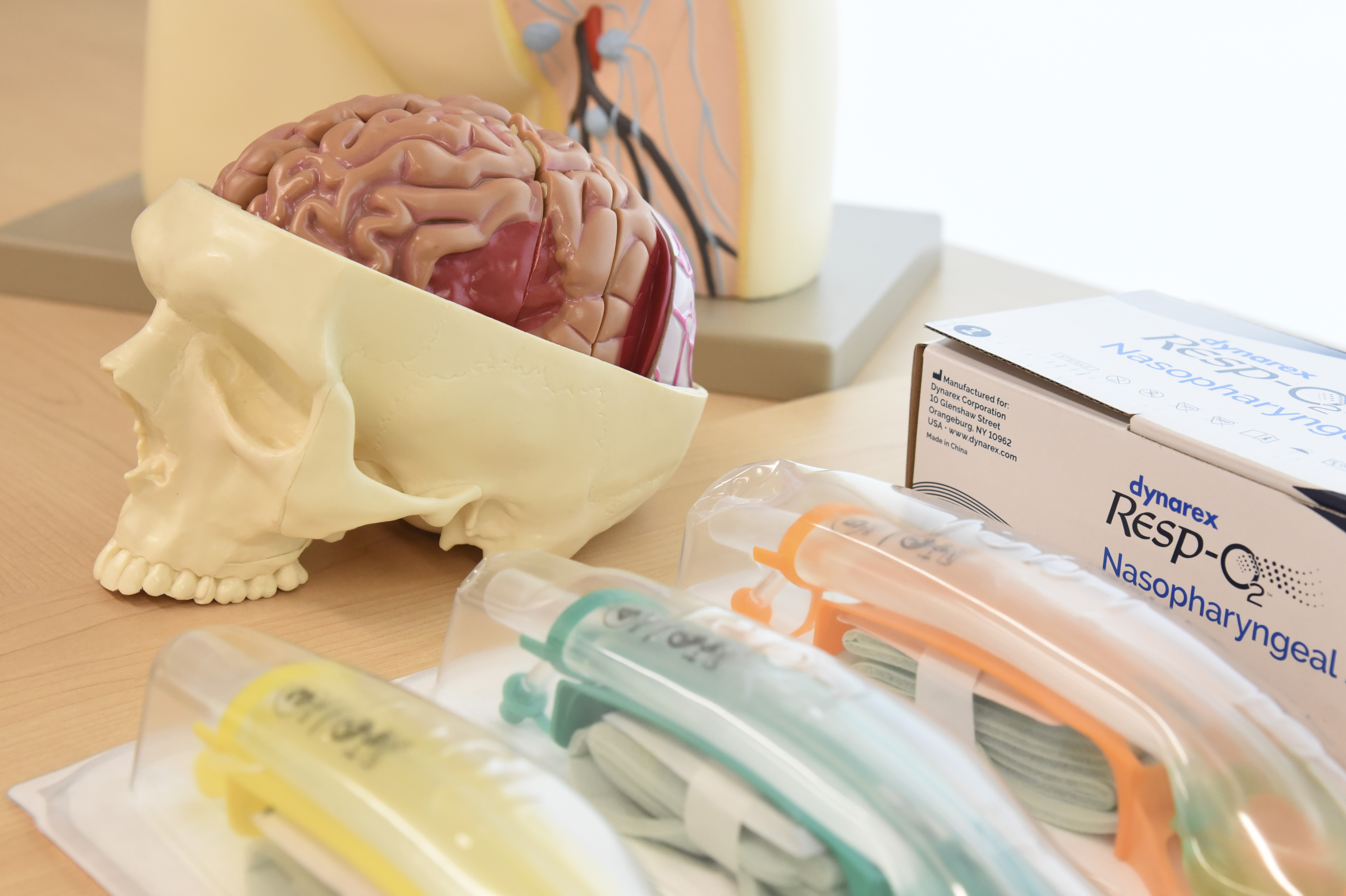Image of classroom materials and training equipment for EMTs