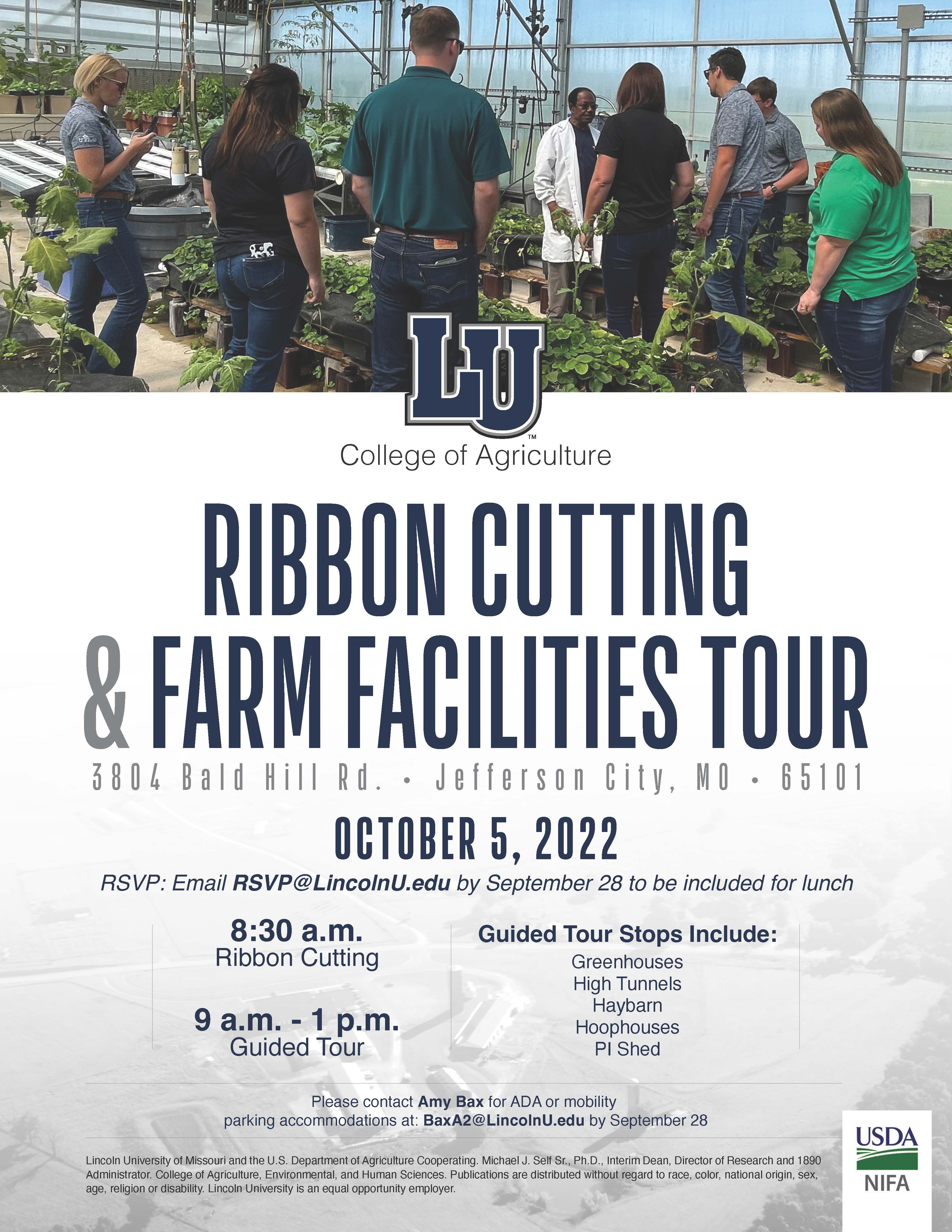 College of Ag Ribbon Cutting and Tour
