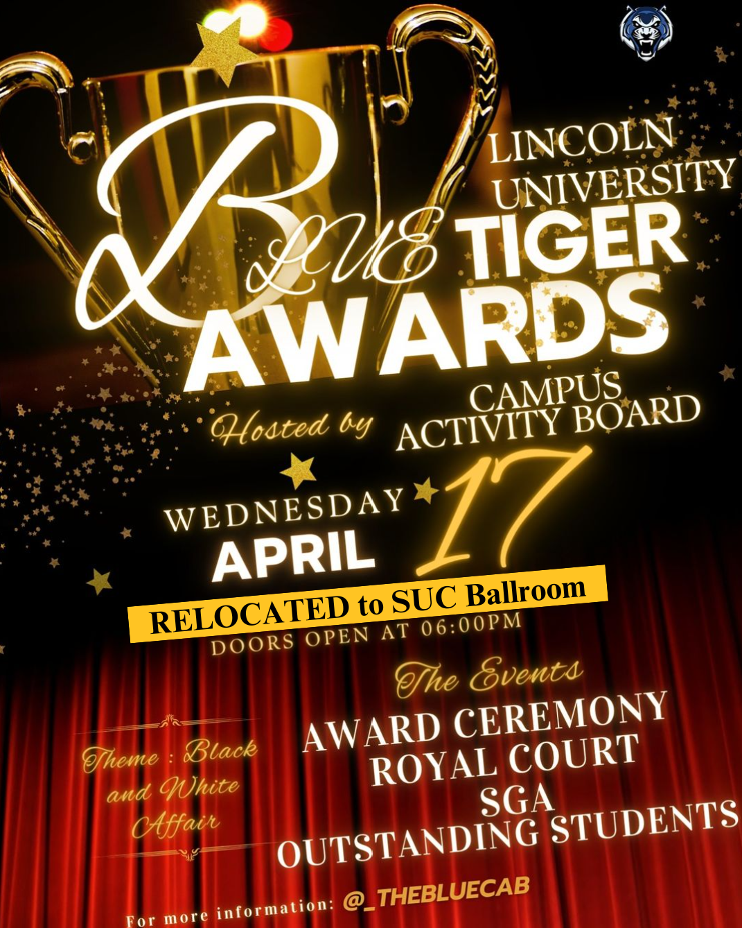 Blue Tiger Awards flyer