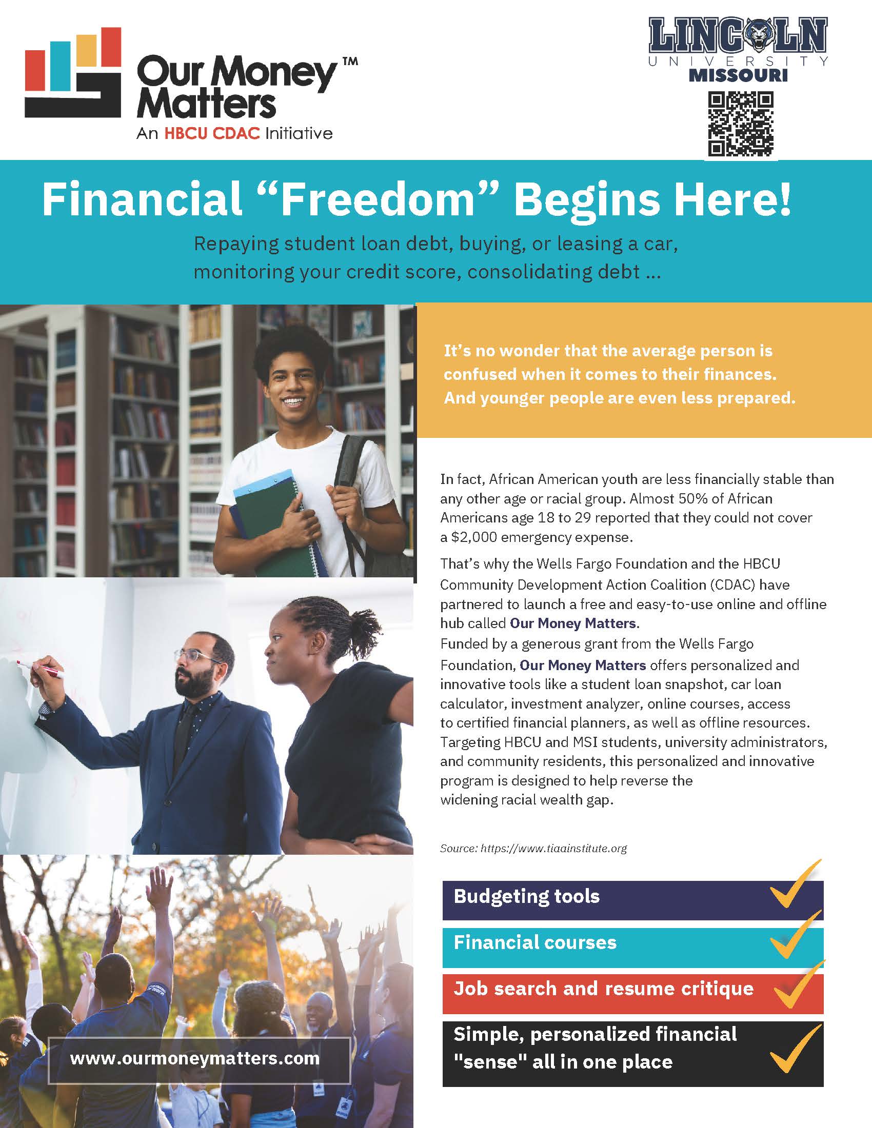 Our Money Matters flyer - pg 1
