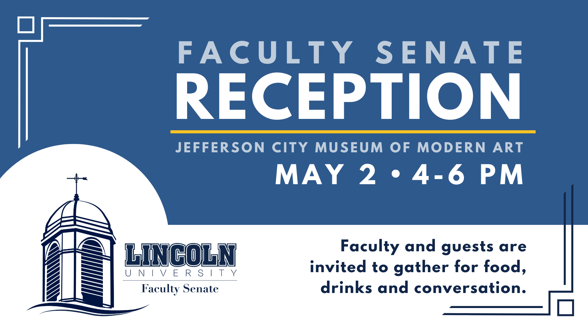 Faculty Senate Reception graphic