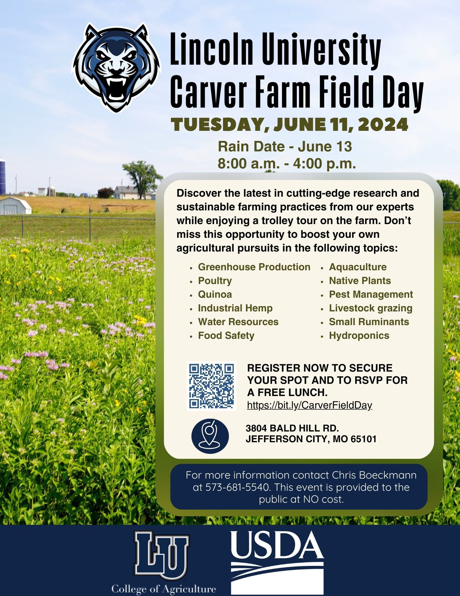 Carver Farm Field Day flyer