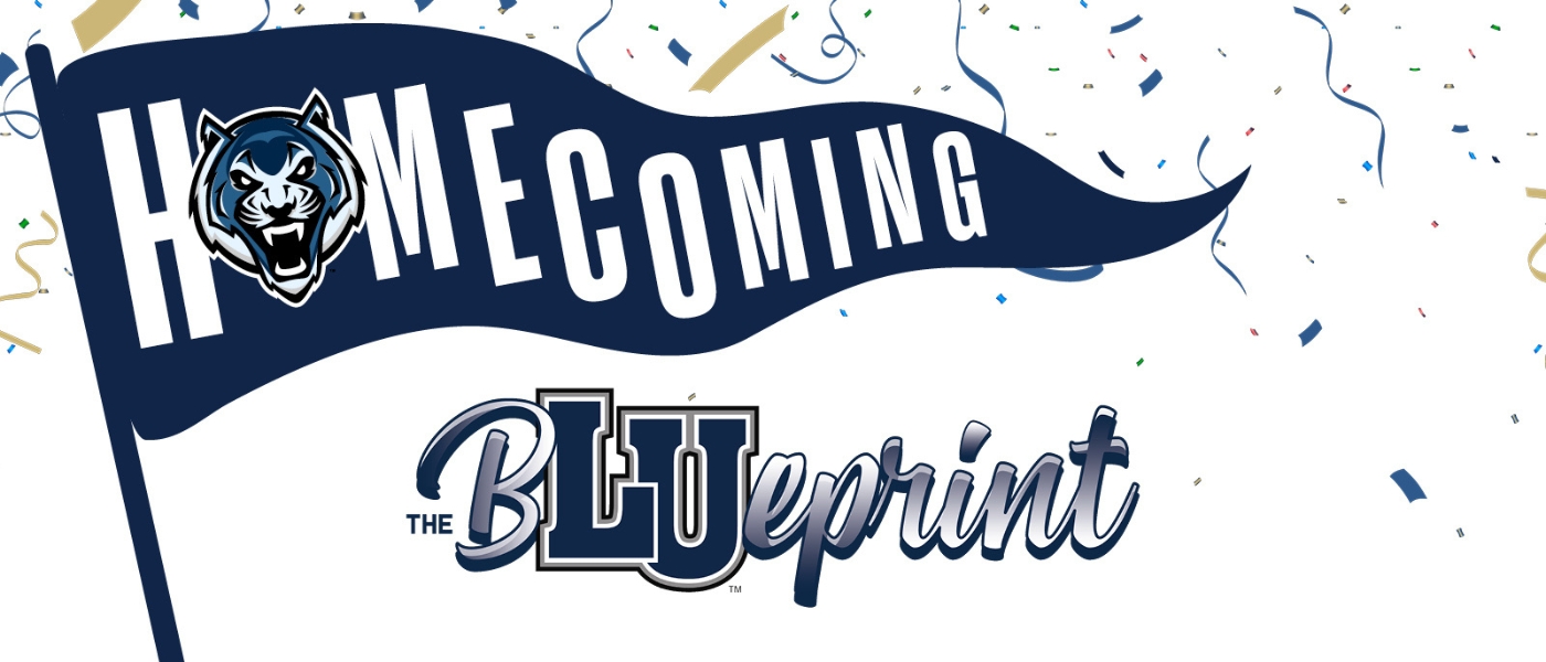 LU Homecoming BLUeprint graphic