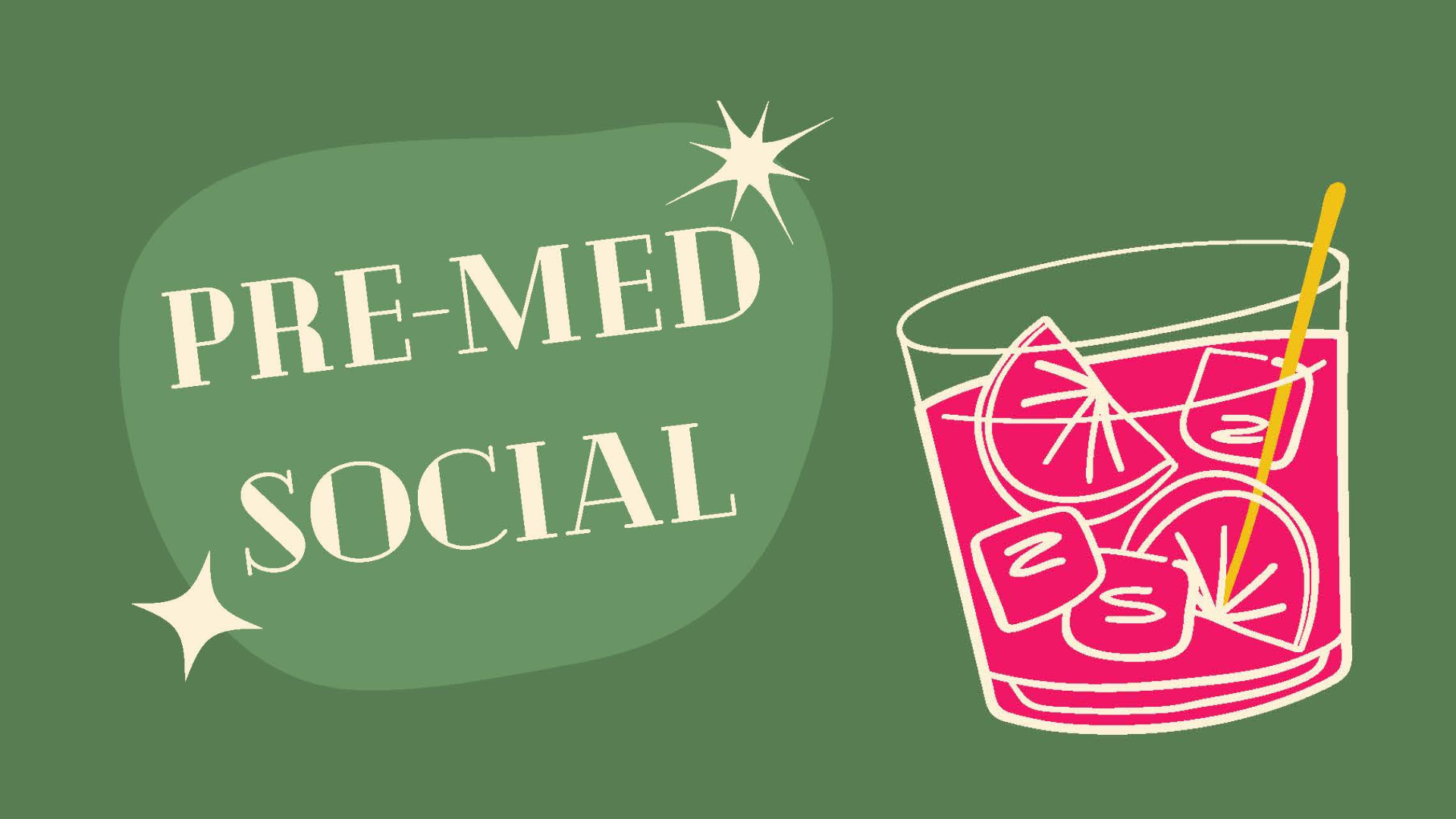 Pre-Med Social graphic with pink lemonade