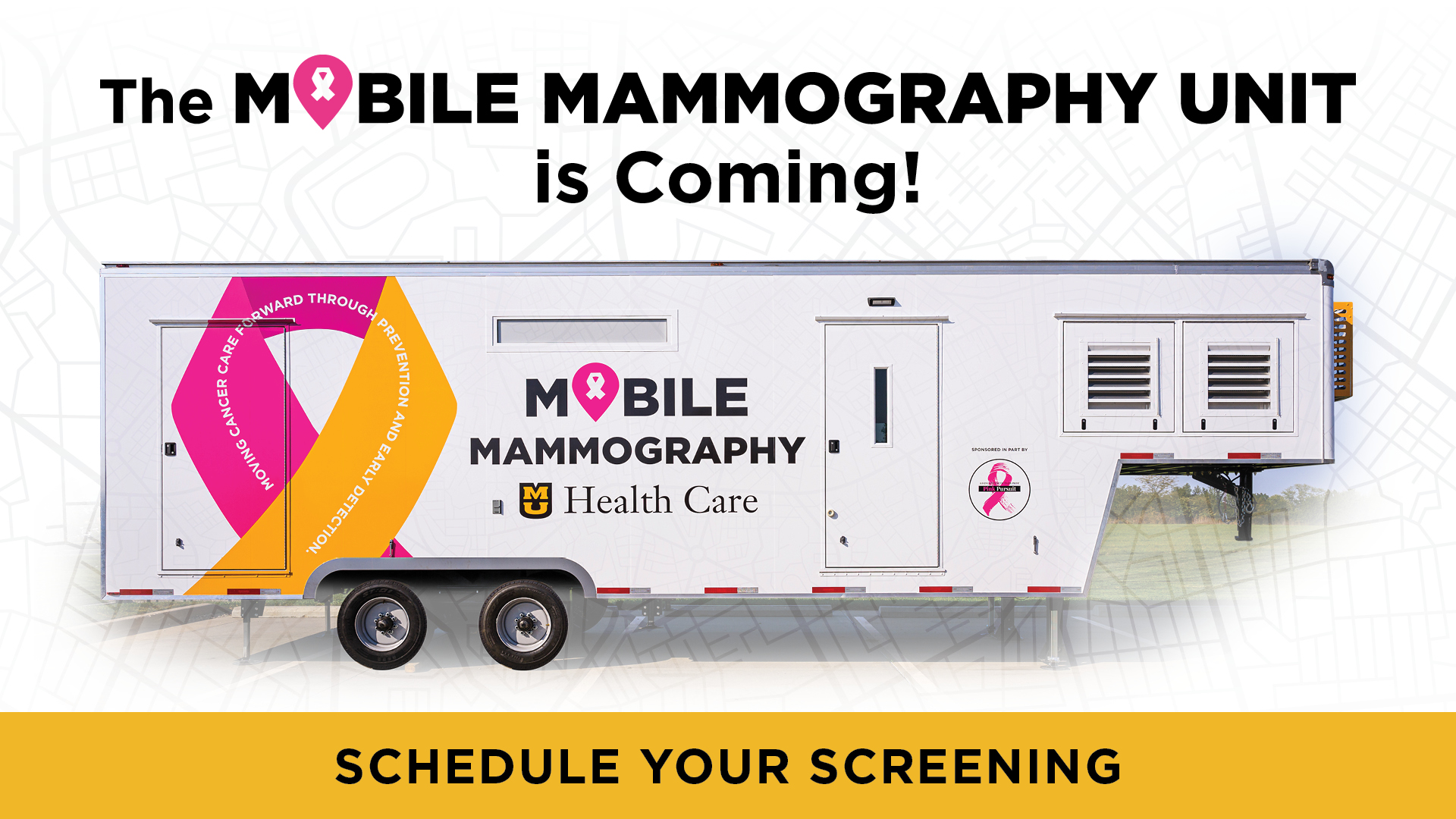 Mobile mammography unit coming soon, MU Health Care invites LU faculty & staff to schedule breast cancer screenings.