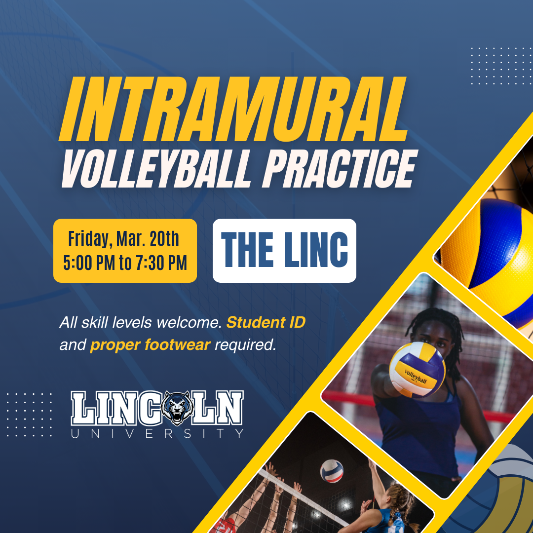 Intramural Volleyball Practice, Friday, Mar. 20th, 5:00 PM to 7:30 PM graphic with additional instructions included below.