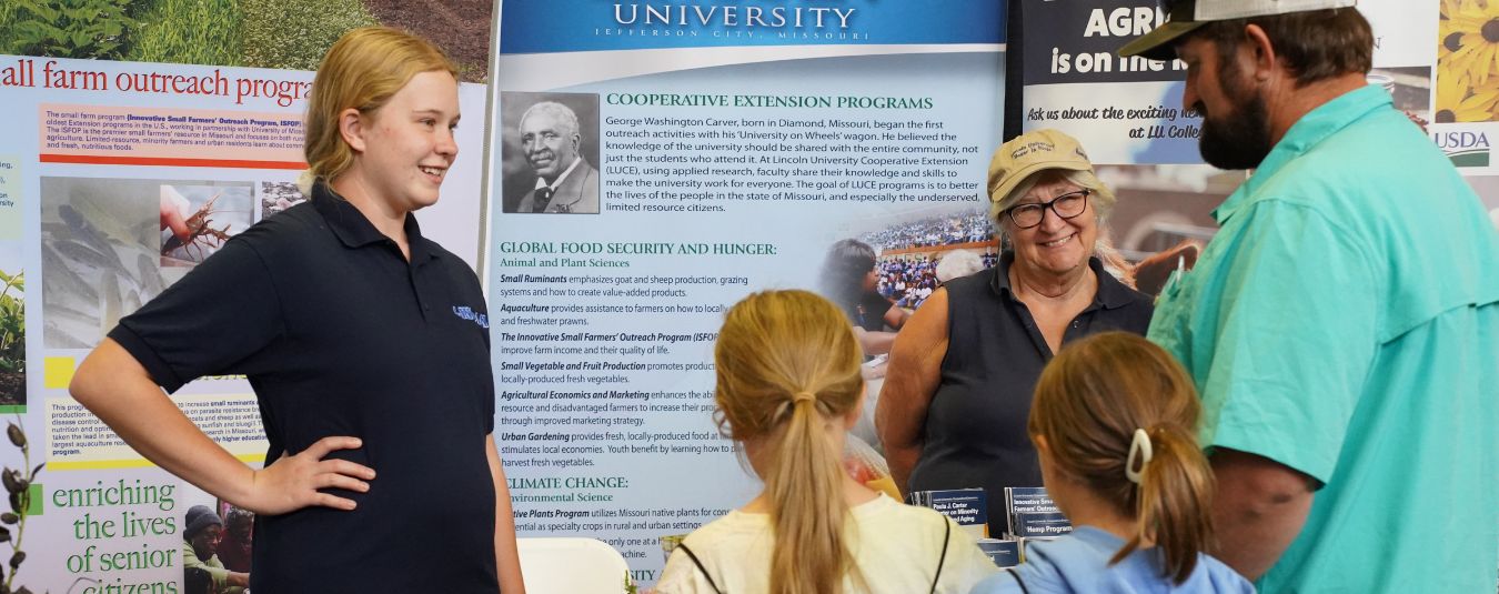 Image of a Lincoln University intern talking about their intership program.