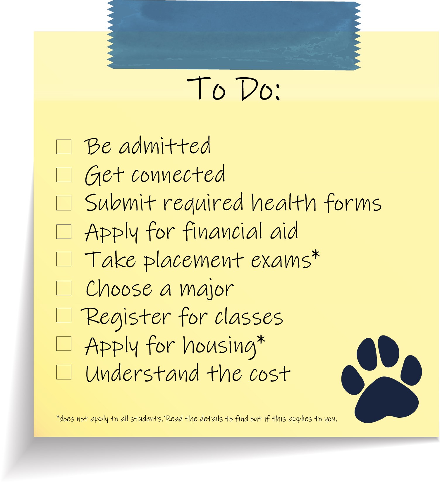 new student to-do list