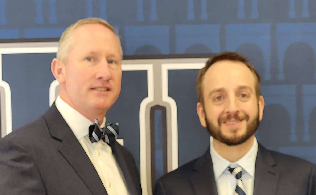 Lincoln University of Missouri President Moseley with Associate Professor of English Elijah Burrell