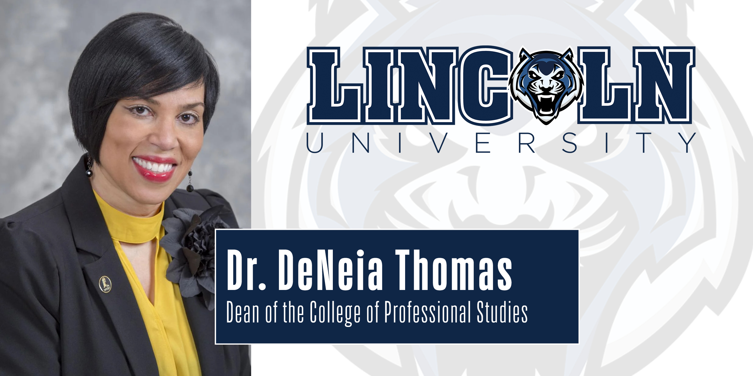Dr. DeNeia Thomas, Lincoln University's Newest Dean of the College of Professional Studies