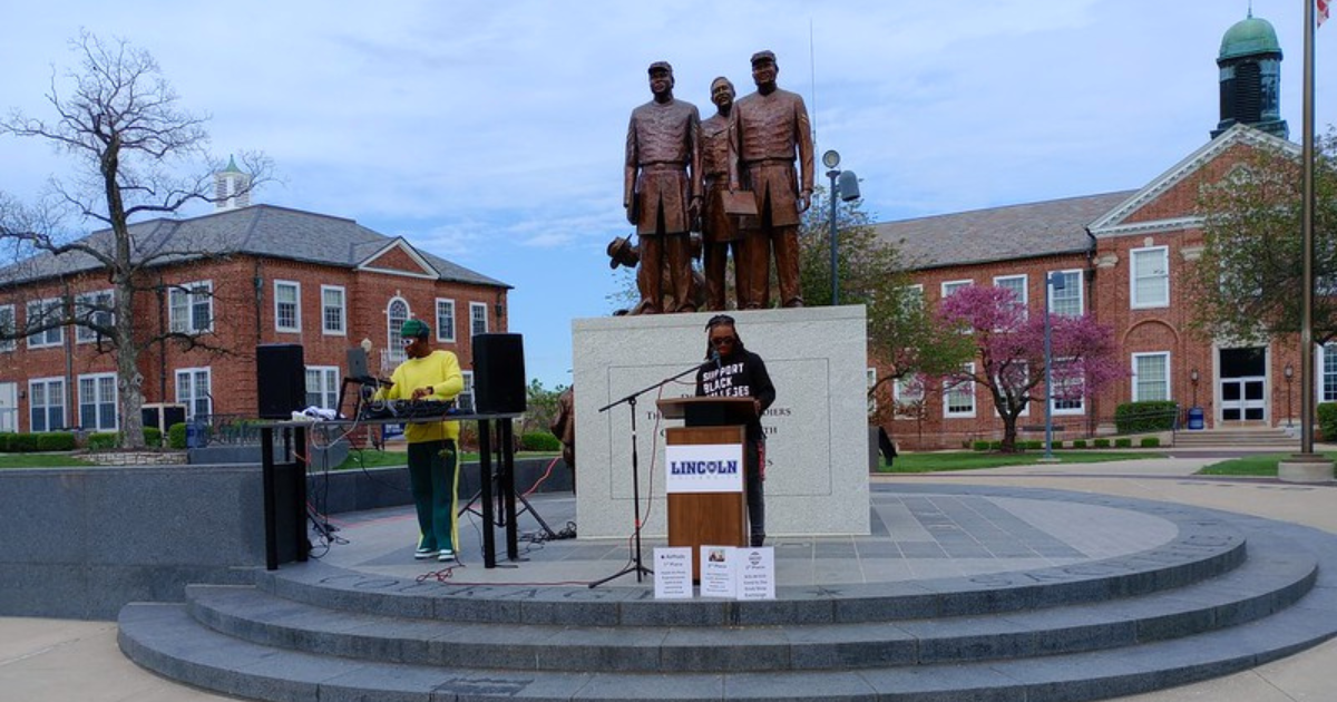 Lincoln University students performed poetry in honor of Sexual Violence Awareness Month for the inaugural “Take a Stand” Poetry Slam. 