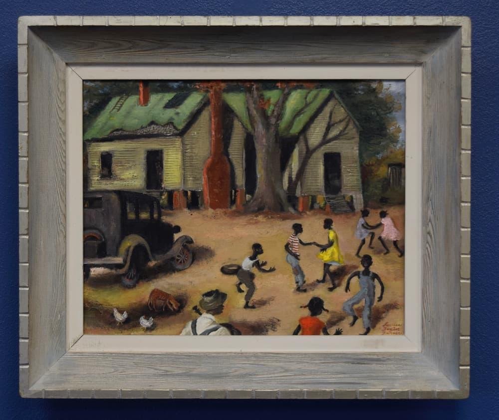 Painting of children playing by artist Louise Taylor Turner.