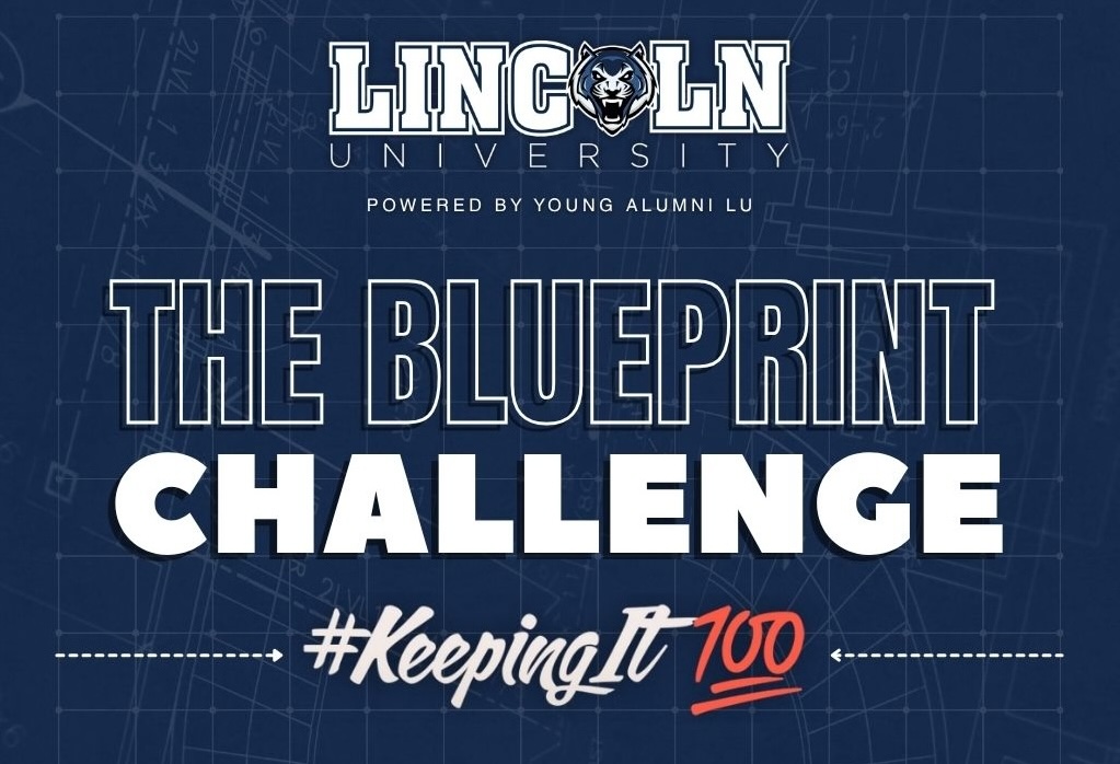 A promotional graphic for Lincoln University’s "The Blueprint Challenge."