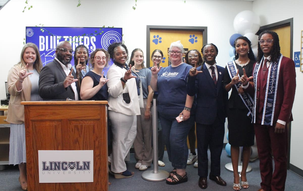 Lincoln University of Missouri dedicated the Blue Tigers Zen Den Room on August 19 at Thompkins Health Center, unveiling a new campus space designed to support student mental health, mindfulness and overall well-being.