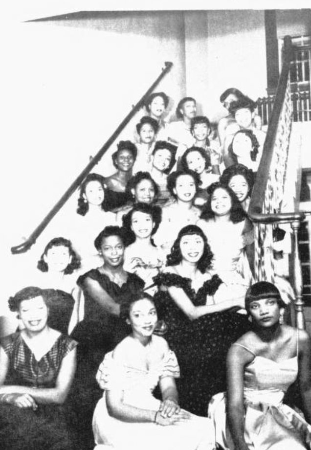 Black and white image of the Alpha Kappa Alpha sorority in 1950.