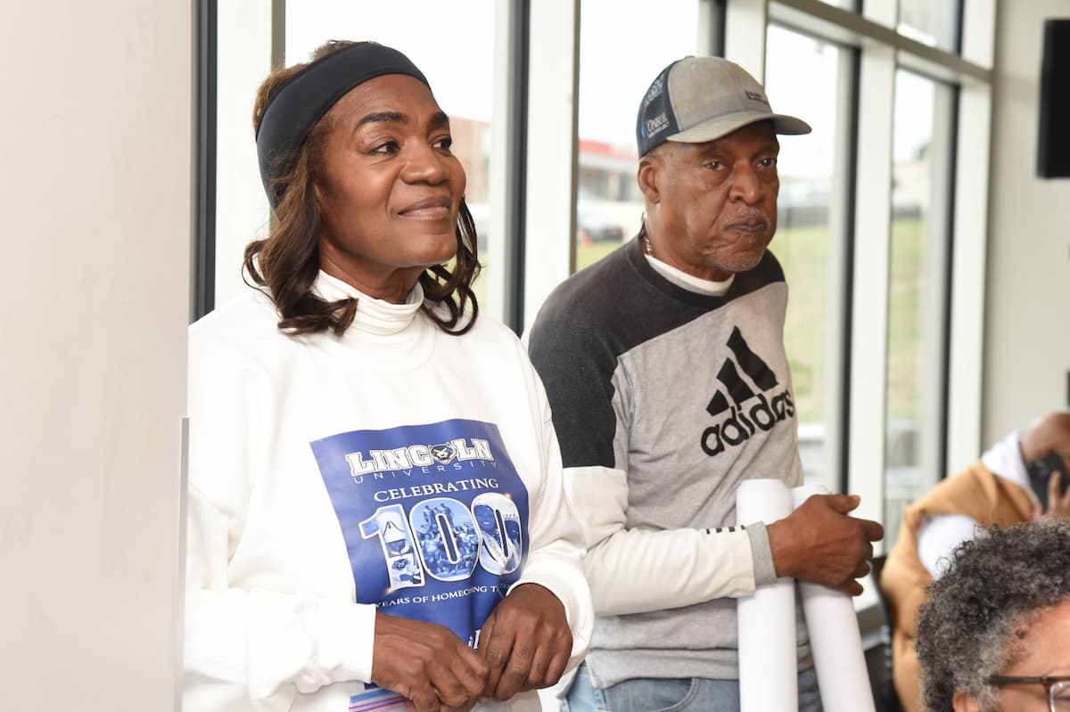 Joyce McClellan gathers with Lincoln alumni interested in affinity groups.