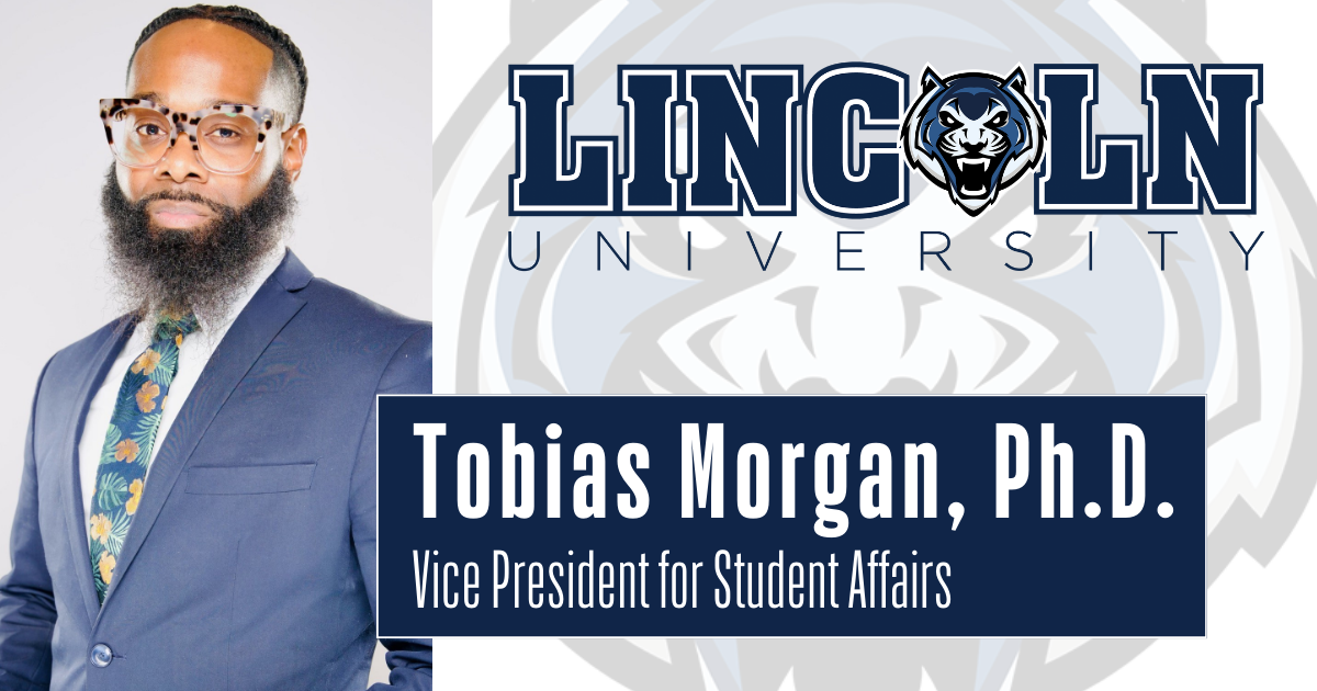 Portrait of Dr. Tobias Morgan, vice president for student affairs at Lincoln University of Missouri.