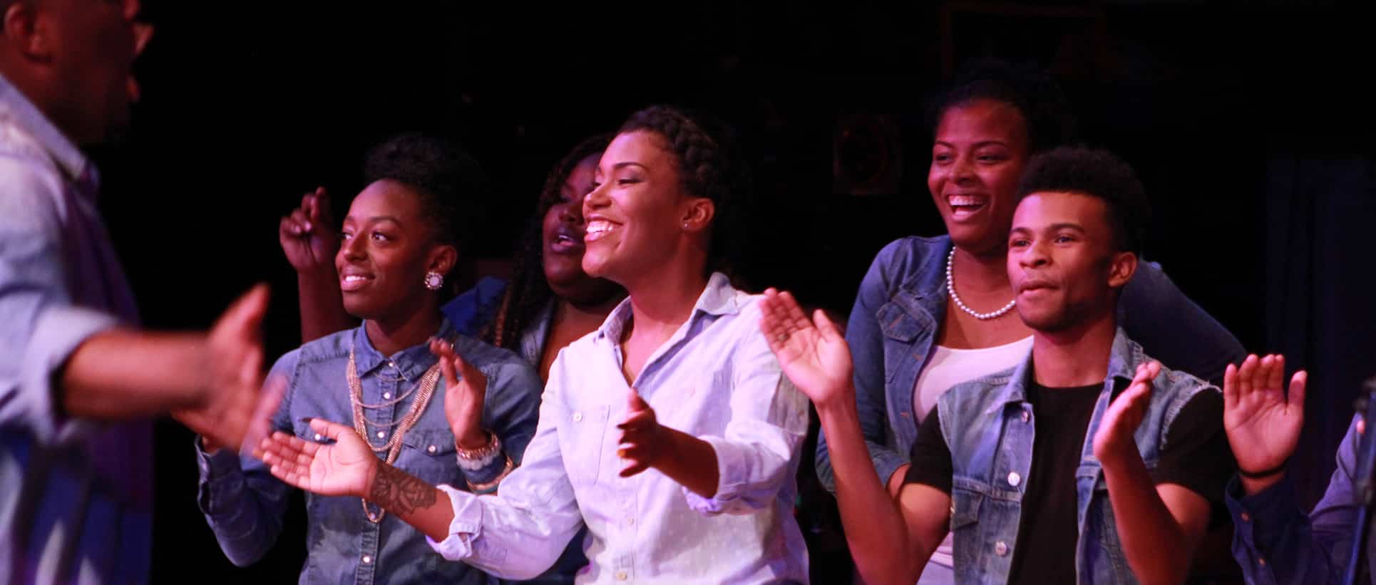Choir group singing